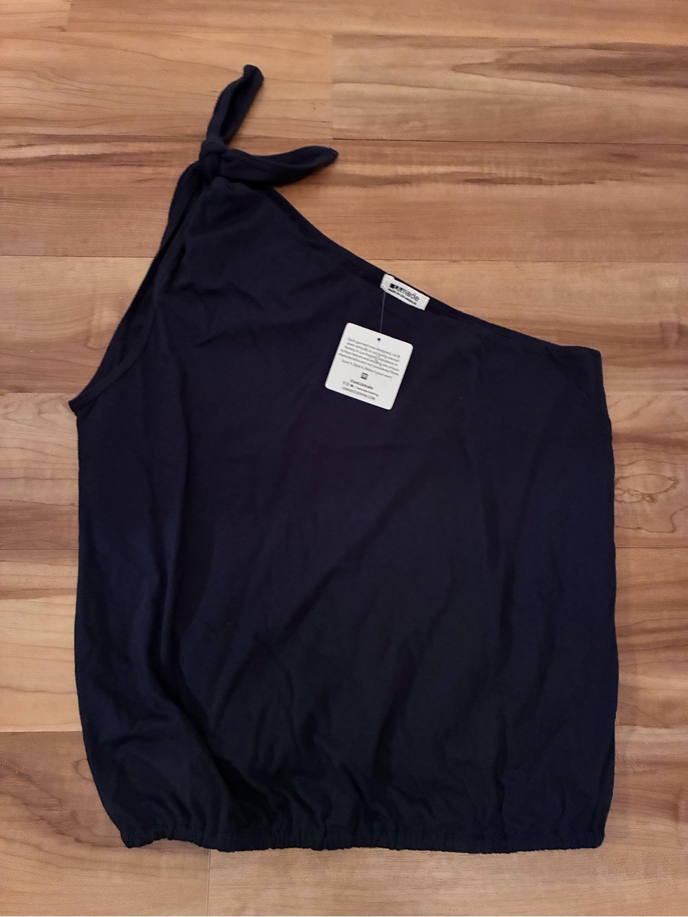 LAmade Navy One-Shoulder Top
